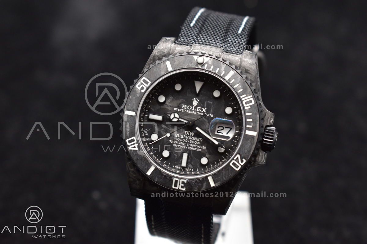 Submariner DIW DLC Sandblasted VSF 1:1 Best Edition Black/Blue Dial on DLC Bracelet VS3135